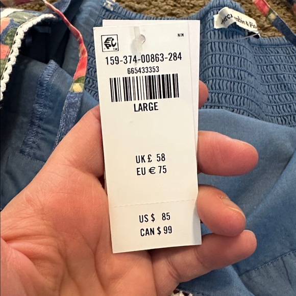 Abercrombie & Fitch Blue Floral Dress - Picture 3 of 3